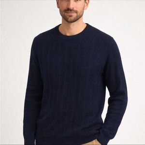 Eric Bompard Men's Navy Crewneck Sweater Size Medium 51628